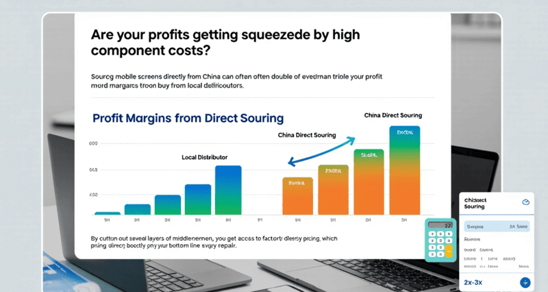 Profit Margins from Direct Sourcing chart showing profit margin increase from direct sourcing