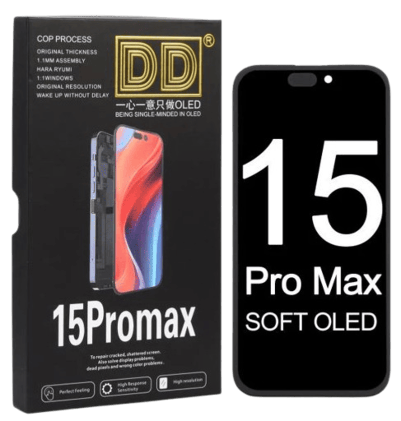 DD Soft OLED screen and packaging for iPhone 15 Pro Max