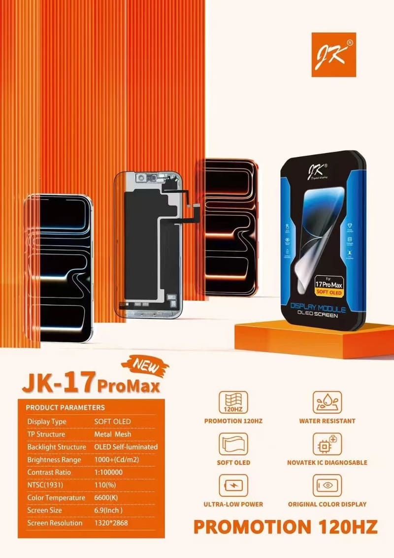 iPhone 17 Pro Max Screen JK Soft Oled